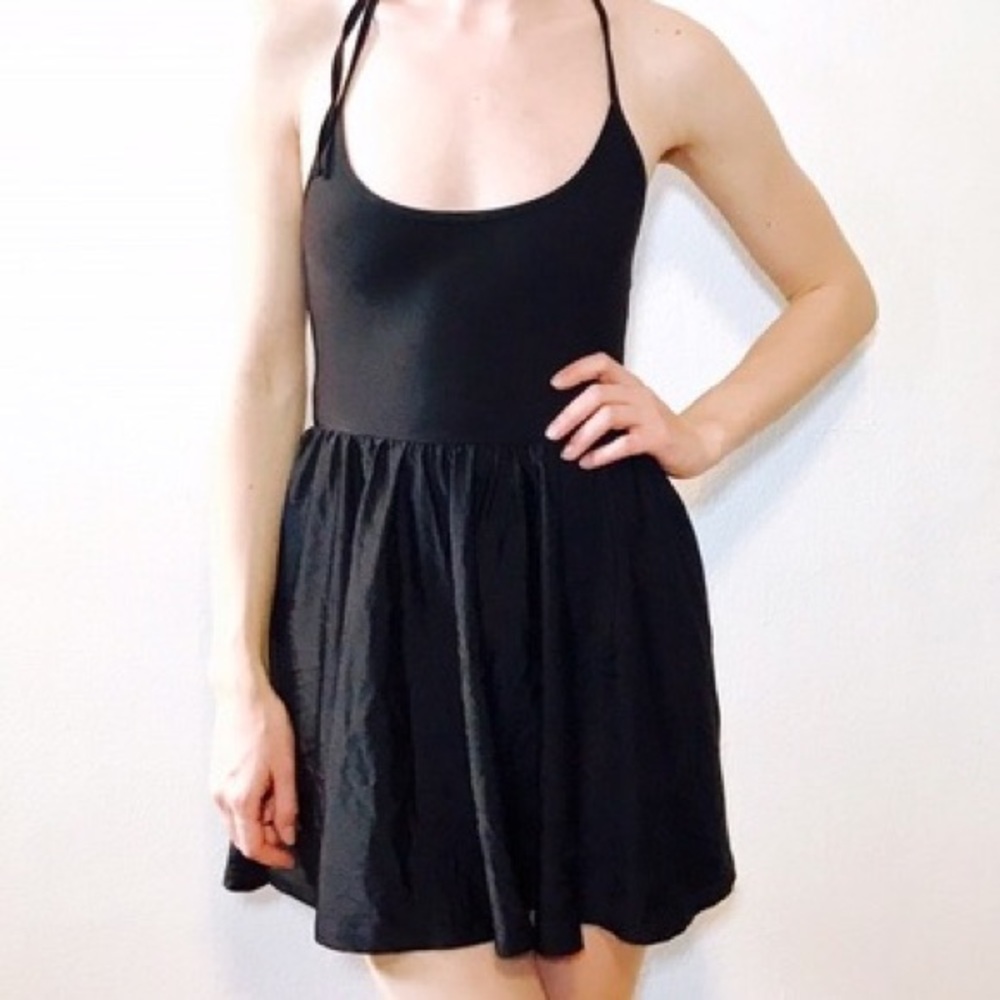 American Apparel Women Nylon Tricot Skater Dress